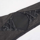 Men's Gothic Lace-Up Side Zip Black Pants