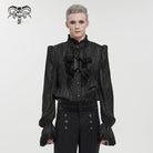 DEVIL FASHION Men's Gothic Puff Sleeved Ruffled Shirt