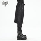 Men's Gothic Punk Irregular Buckle Black Skirt