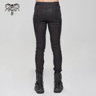 DEVIL FASHION Men's Gothic Slim Fitted Metal Star Pants