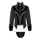 Men's Gothic Stand Collar Cross Zip Tailcoats
