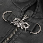 DEVIL FASHION Men's Gothic Stand Collar Distressed Jacket