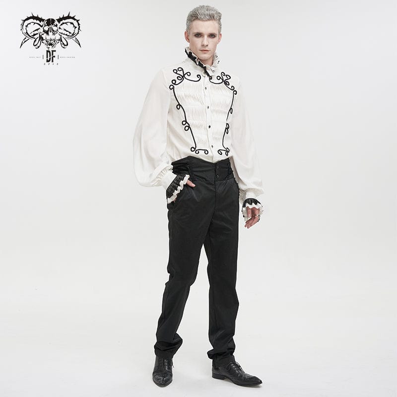 DEVIL FASHION Men's Gothic Strappy High-waisted Pants