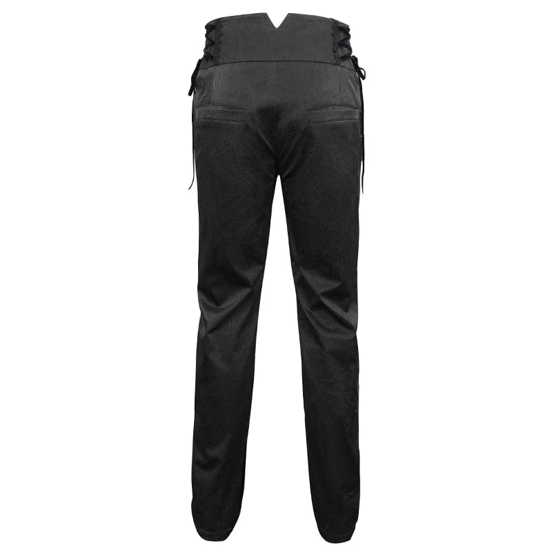 DEVIL FASHION Men's Gothic Strappy High-waisted Pants