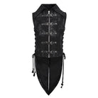 DEVIL FASHION Men's Gothic Turn-down Collar Swallow-tailed Buckles Vest