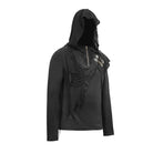 DEVIL FASHION Men's Grunge Punk Long Sleeved Cutout Tassel Hoodies
