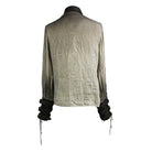 DEVIL FASHION Men's Leather Trimmed Goth Punk Shirt