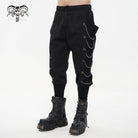 DEVIL FASHION Men's Punk Big-pocket Chains Jogger Pants