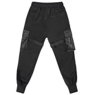 DEVIL FASHION Men's Punk Big-pocket Strap Belt Jogger Pants