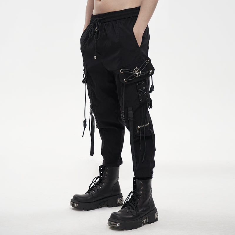 DEVIL FASHION Men's Punk Cargo Pants