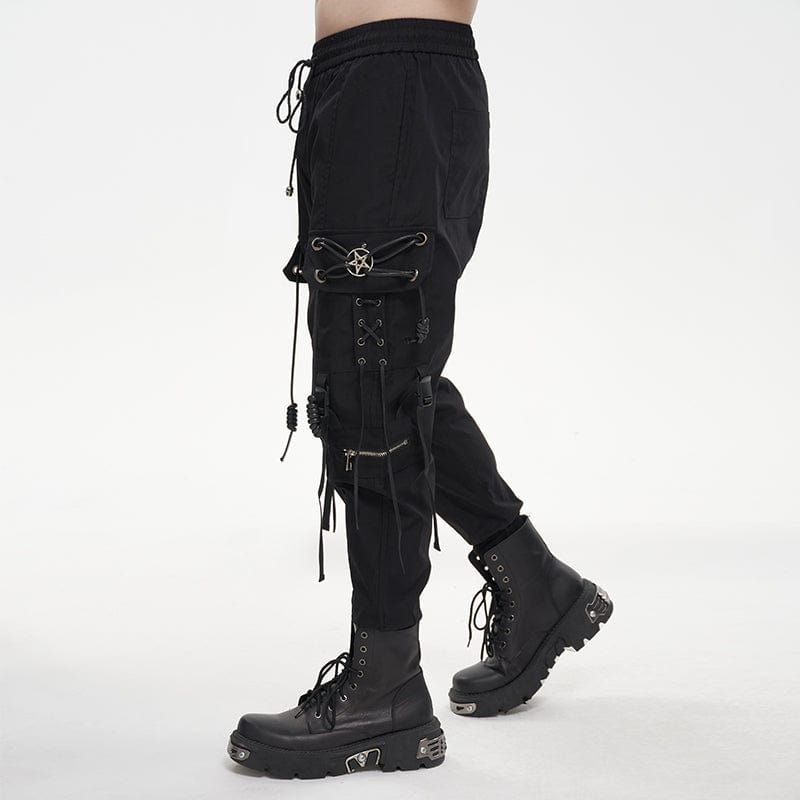 DEVIL FASHION Men's Punk Cargo Pants