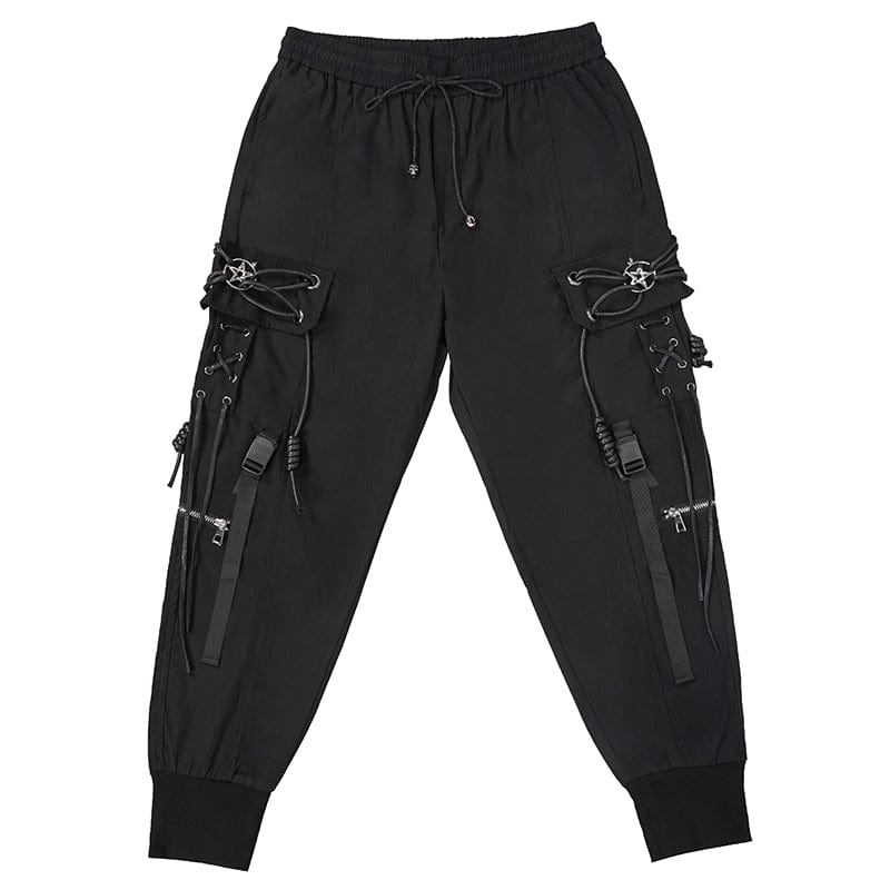 DEVIL FASHION Men's Punk Cargo Pants