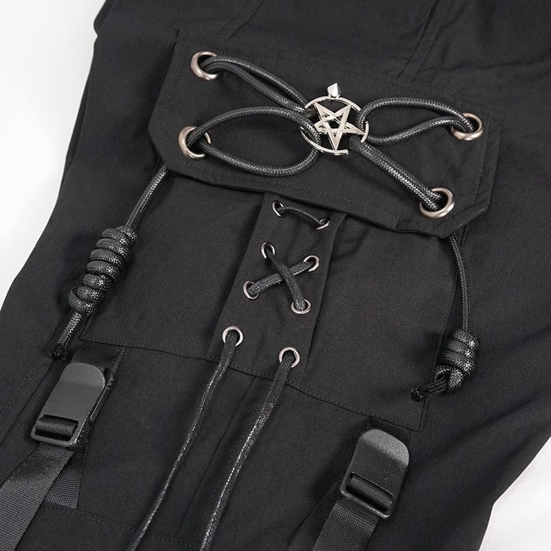 DEVIL FASHION Men's Punk Cargo Pants