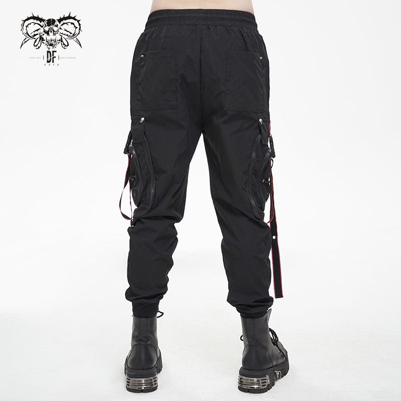 DEVIL FASHION Men's Punk Cargo Pants Joggers