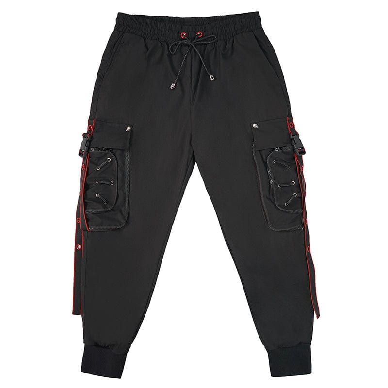 DEVIL FASHION Men's Punk Cargo Pants Joggers