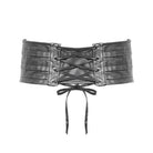 DEVIL FASHION Men's Punk Faux Leather Rivers Belt