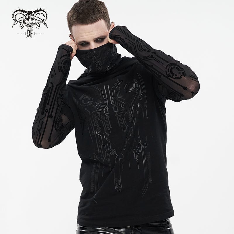 DEVIL FASHION Men's Punk Mechanical Printed Two-piece Hoodies