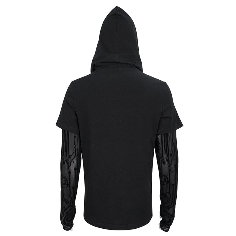 DEVIL FASHION Men's Punk Mechanical Printed Two-piece Hoodies