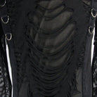 DEVIL FASHION Men's Punk Mesh and Distressed Rip T Shirt