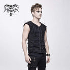 Men's Punk Rivets Lacing Vest