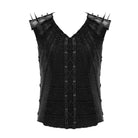 Men's Punk Rivets Lacing Vest