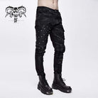 Men's Punk Rivets Straight-leg Pants