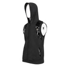 DEVIL FASHION Men's Punk Skull Faux Leather Splice Vest with Hood