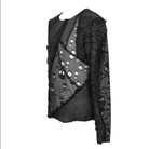 DEVIL FASHION Men's Punk Skull Ripped Long Sleeved Tops