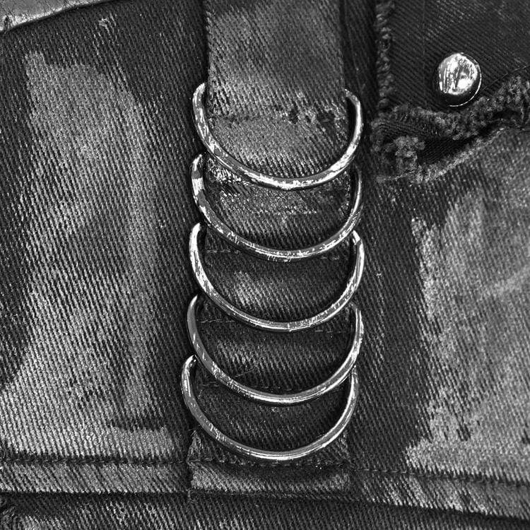 Men's Punk Skull Rivets Ripped Waistcoat