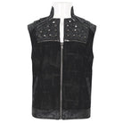 DEVIL FASHION Men's Punk Stand Collar Studded Vest
