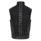DEVIL FASHION Men's Punk Stand Collar Studded Vest
