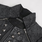 DEVIL FASHION Men's Punk Stand Collar Studded Vest