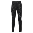 DEVIL FASHION Men's Punk Strappy Distressed Pants