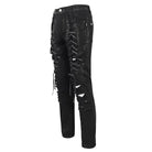 DEVIL FASHION Men's Punk Strappy Distressed Pants