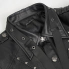 DEVIL FASHION Men's Punk Studded Strap Jacket