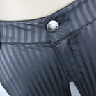 DEVIL FASHION Men's Skinny Punk Striped Trousers