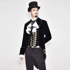 DEVIL FASHION Men's Vintage Goth Velvet Jacket