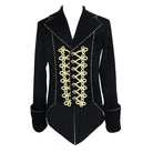 DEVIL FASHION Men's Vintage Goth Velvet Jacket