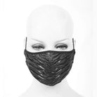 Unisex Gothic Solid Smooth Folds Masks With Disposable Filter Insert Set of two