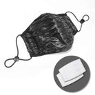 Unisex Gothic Solid Smooth Folds Masks With Disposable Filter Insert Set of two