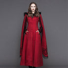 DEVIL FASHION Women's Angel Sleeve Tasseled Goth Long Coat