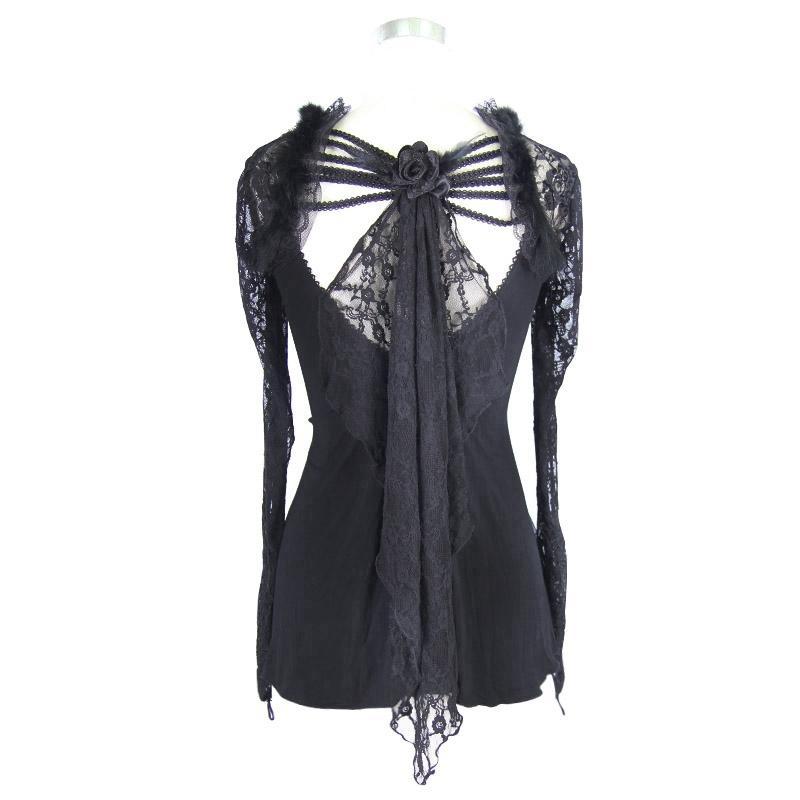 Women's Empireline Lace Short Goth Top