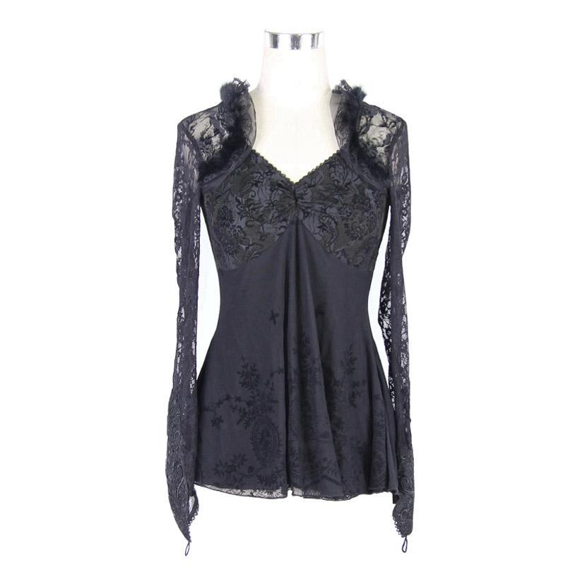 Women's Empireline Lace Short Goth Top