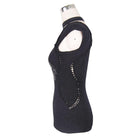 DEVIL FASHION Women's Goth Asymmetric T-Shirt With Skeleton Design