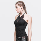 DEVIL FASHION Women's Goth Halter Neck T-Shirt