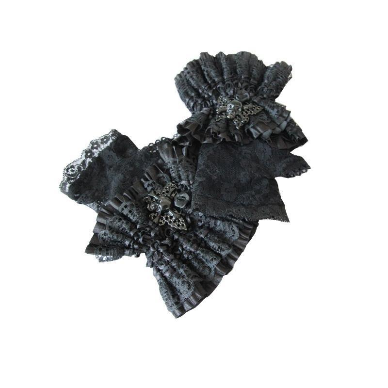 Women's Goth Lace Fingerless Gloves