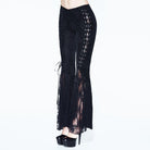 DEVIL FASHION Women's Goth Lace Frill Trousers