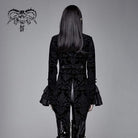 Women's Goth Ruffles Velet Swallow-tailed coat