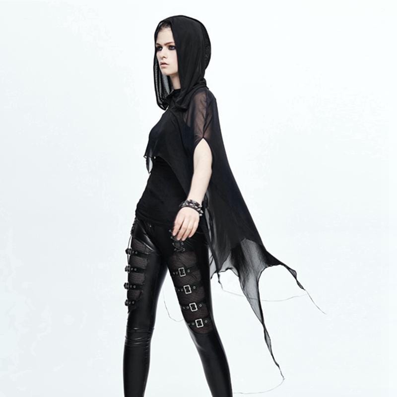 DEVIL FASHION Women's Goth Sheer Cape