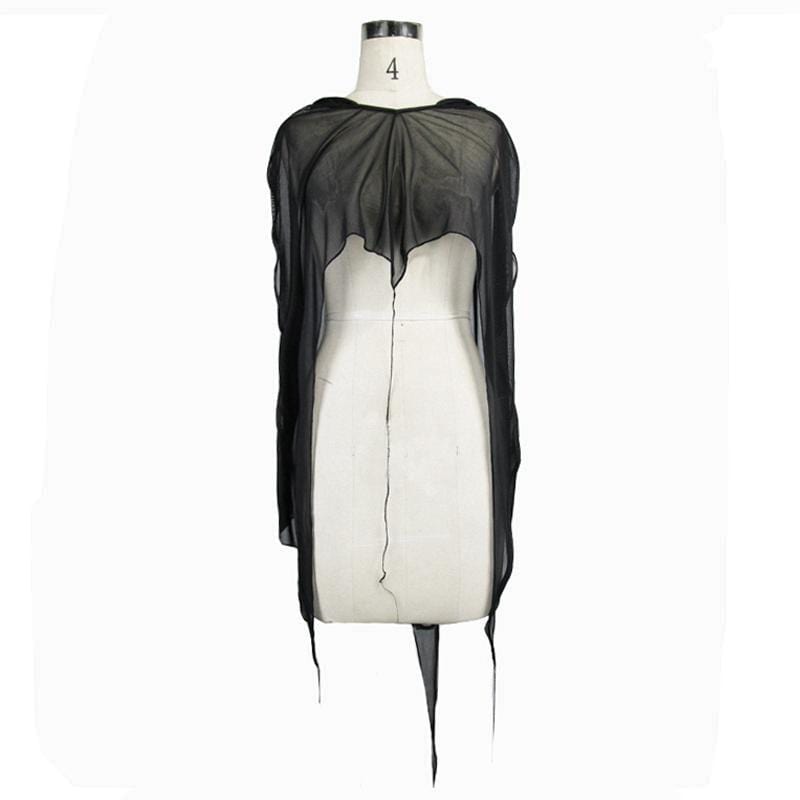 DEVIL FASHION Women's Goth Sheer Cape